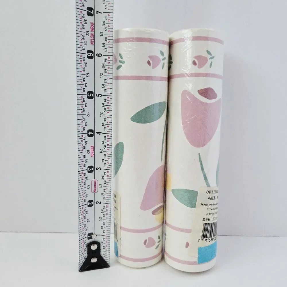 Vintage Wallpaper Border Wall Trim Rose Garden Cottagecore 2 Rolls Sealed Flower